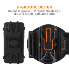 Lade das Bild in den Galerie-Viewer, Abnehmbare rotierende Sporttelefon-Armband-Laufhandgelenktasche Generation Fahren Takeaway Navigation Armtasche Fitness Radfahren Trave
