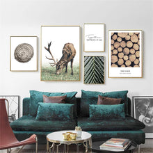 Lade das Bild in den Galerie-Viewer, Scandinavian Poster Nordic Style Deer Wood Wall Art Canvas Itdinos

