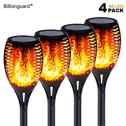 LED Solar Flame Lights Outdoor IP65 Waterproof Led Solar Garden Light Flickering Flame Torches Lamp for Courtyard Garden Balcony Itdinos