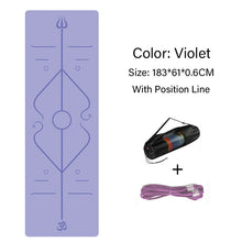 Lade das Bild in den Galerie-Viewer, 6mm Non-Slip Yoga Mat with Position Line Itdinos
