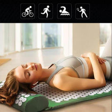 Lade das Bild in den Galerie-Viewer, Massager Cushion Massage Yoga Mat Acupressure Relieve Stress Back Body Pain Spike Mat Acupuncture Massage Yoga Mat with Pillow Itdinos
