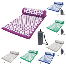 Lade das Bild in den Galerie-Viewer, Massager Cushion Massage Yoga Mat Acupressure Relieve Stress Back Body Pain Spike Mat Acupuncture Massage Yoga Mat with Pillow Itdinos
