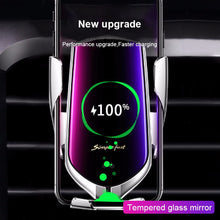 Lade das Bild in den Galerie-Viewer, 360 Rotation QI Silikon Pad Drahtlose Schnelle Auto Ladegerät Drahtlose Auto Telefon Halter
