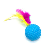 Load image into Gallery viewer, 6pcs Mixed Funny Plastic Golf Ball with Feather Cat Toy Itdinos
