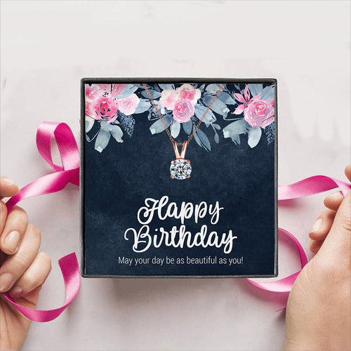 Happy Birthday Gift Box + Necklace (5 Options to choose from) Itdinos