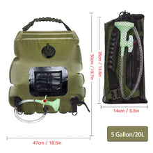 Lade das Bild in den Galerie-Viewer, 20L Water Bags Outdoor Camping Shower Bag Solar Heating Portable Folding Hiking Climbing Bath Equipment Shower Head Switchable Itdinos
