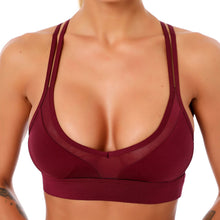 Lade das Bild in den Galerie-Viewer, Kaminsky Women Sport Bra Gathered Running Fitness Gym Shockproof Bra High Elasticity Breathable Sweat Tank Top Athletic Vest Itdinos
