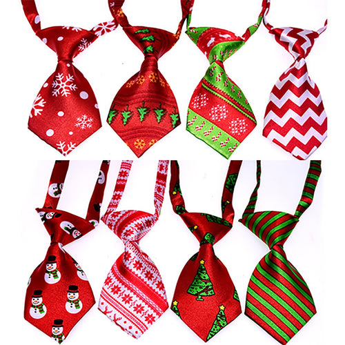 Christmas Dog Necktie Itdinos