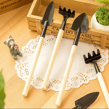 Lade das Bild in den Galerie-Viewer, Mini Portable Gardening Tool Metal Head Shovel Rake Spade Plant Garden Soil Raising Flowers Wooden Handle Tool Set Itdinos
