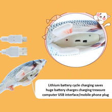 Lade das Bild in den Galerie-Viewer, New 30CM Electronic Pet Cat Toy Electric USB Charging Simulation Bouncing Fish Toys For Dog Cat Chewing Playing Biting Supplies Itdinos
