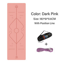 Lade das Bild in den Galerie-Viewer, 6mm Non-Slip Yoga Mat with Position Line Itdinos

