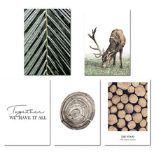Lade das Bild in den Galerie-Viewer, Scandinavian Poster Nordic Style Deer Wood Wall Art Canvas Itdinos
