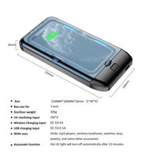 Lade das Bild in den Galerie-Viewer, 4 IN 1 5V Kabelloses Typ C Ladegerät UV Sterilisator Desinfektionsbox Multifunktionale Haushalts Sterilisatorbox Für Telefon Maske Uhr
