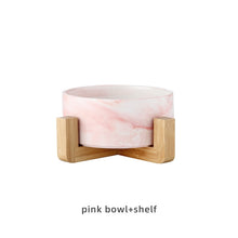 Load image into Gallery viewer, Marbling Ceramic Double Bowl For Pet Itdinos
