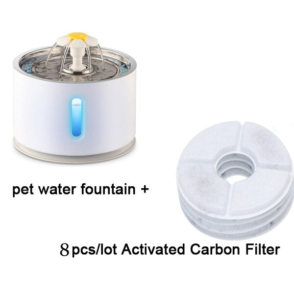 2.4L Automatic Cat Water Fountain Water level Window LED Electric Mute Water Feeder Dog Pet Drinker Bowl Pet Drinking Dispenser Itdinos