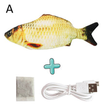 Lade das Bild in den Galerie-Viewer, New 30CM Electronic Pet Cat Toy Electric USB Charging Simulation Bouncing Fish Toys For Dog Cat Chewing Playing Biting Supplies Itdinos
