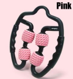 U Shape Trigger Point Massage Roller for Arm Leg Neck Muscle Tissue for Fitness Gym Yoga Pilates Sports 4 Wheel Itdinos