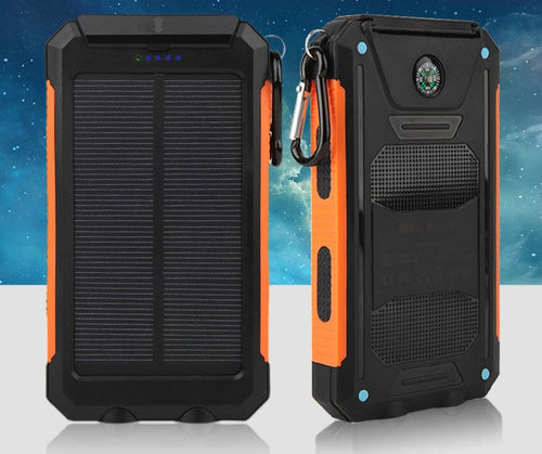 Solar Power Bank Real 20000 mAh Dual USB External Waterproof Polymer Battery Charger Outdoor Light Lamp Powerbank Ferisi Itdinos