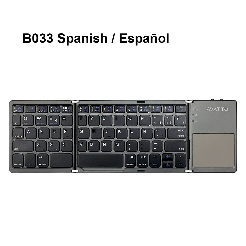 B033 Mini klapp tastatur Bluetooth Faltbare Drahtlose Tastatur mit Touchpad für Windows,Android,ios Tablet ipad Telefon