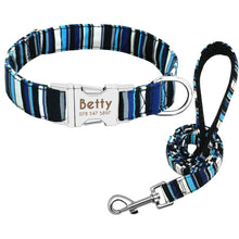 Load image into Gallery viewer, Dog Collar Custom Nylon Puppy Cat Dog Tag Collar Leash Pet Nameplate ID Collars Adjustable For Medium Large Dogs Itdinos
