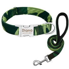 Load image into Gallery viewer, Dog Collar Custom Nylon Puppy Cat Dog Tag Collar Leash Pet Nameplate ID Collars Adjustable For Medium Large Dogs Itdinos
