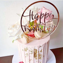 Lade das Bild in den Galerie-Viewer, Acrylic Cake Topper Golden Happy Birthday Cake Toppers For Kids Birthday Party Cake Decorations celebrate Birthday dessert gift Itdinos

