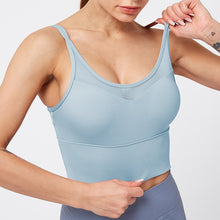 Lade das Bild in den Galerie-Viewer, Kaminsky Nylon Mesh Fitness Bra Cross Beauty Back Sports Top Stitching Breathable Gym Sports Bra Women Sexy Tank Top Itdinos
