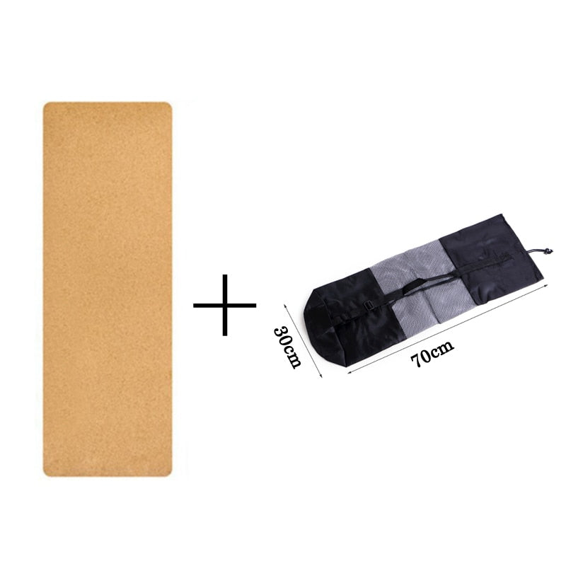 183X68cm Natural Cork Yoga Mat Itdinos