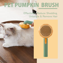 Load image into Gallery viewer, Pumpkin Self Cleaning Slicker Comb for Dog Cat Puppy Rabbit, Grooming Brush Itdinos
