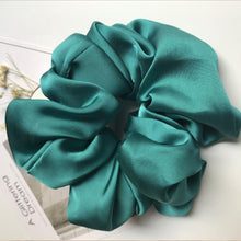 Lade das Bild in den Galerie-Viewer, Oversized Hair Scrunchies For Women Solid Satin Silk Scrunchie Hair Rubber Bands Elastic Hair Ties Accessories Ponytail Holder Itdinos
