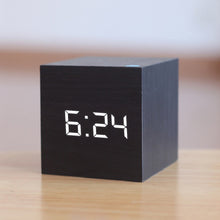 Lade das Bild in den Galerie-Viewer, New Qualified Digital Wooden LED Alarm Clock Wood Retro Glow Clock Desktop Table Decor Voice Control Snooze Function Desk Tools Itdinos
