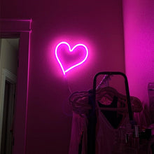 Lade das Bild in den Galerie-Viewer, 38cm Big Heart Shape Neon Sign Wall Hanging Light for Wedding Bedroom Home Party USB Powered Valentine&#39;s Day Christmas Decor Itdinos

