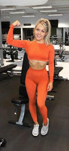 Lade das Bild in den Galerie-Viewer, Fitness Yoga Wear 2 Pieces Seamless Yoga Set For Women High Waist Yoga Pants Gym Fitness Clothing Fitness Leggings And Top Itdinos
