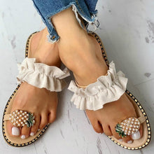 Lade das Bild in den Galerie-Viewer, Women Slipper Pineapple Pearl Flat Toe Bohemian Casual Beach Sandals Ladies Shoes Platform 2020 Designer Black Slides Wholesale Itdinos

