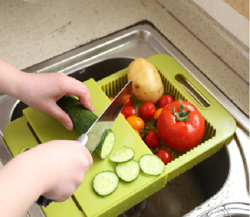 Sink drain cutting board & Plastic cutting board & Fruit plate kitchen tools Itdinos