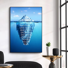 Lade das Bild in den Galerie-Viewer, Wall Art Canvas Painting Motivational Poster Success Quotes Ice Mountain Reflection Print Nordic Room Home Decoration Picture Itdinos
