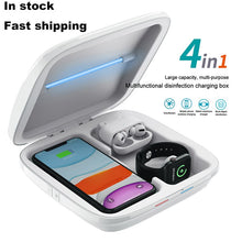 Lade das Bild in den Galerie-Viewer, 4 IN 1 5V Kabelloses Typ C Ladegerät UV Sterilisator Desinfektionsbox Multifunktionale Haushalts Sterilisatorbox Für Telefon Maske Uhr
