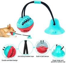 Load image into Gallery viewer, Multifunction dog Chew toys squeaking with Suction Cup Doggy Pull Ball for Dogs Cats Cleaning Tooth Food Dispenser pet supplies Itdinos
