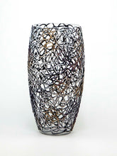 Lade das Bild in den Galerie-Viewer, Art Decorated Glass Oval Vase | Interior Design Home Room Decor | Table vase 12 inch Itdinos

