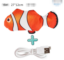Lade das Bild in den Galerie-Viewer, New 30CM Electronic Pet Cat Toy Electric USB Charging Simulation Bouncing Fish Toys For Dog Cat Chewing Playing Biting Supplies Itdinos
