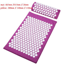Lade das Bild in den Galerie-Viewer, Massager Cushion Massage Yoga Mat Acupressure Relieve Stress Back Body Pain Spike Mat Acupuncture Massage Yoga Mat with Pillow Itdinos
