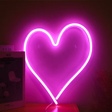 Lade das Bild in den Galerie-Viewer, 38cm Big Heart Shape Neon Sign Wall Hanging Light for Wedding Bedroom Home Party USB Powered Valentine&#39;s Day Christmas Decor Itdinos
