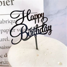 Lade das Bild in den Galerie-Viewer, Acrylic Cake Topper Golden Happy Birthday Cake Toppers For Kids Birthday Party Cake Decorations celebrate Birthday dessert gift Itdinos
