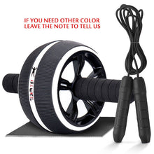 Lade das Bild in den Galerie-Viewer, New 2 in 1 Ab Roller&amp;Jump Rope No Noise Abdominal Wheel Ab Roller with Mat For Arm Waist Leg Exercise Gym Fitness Equipment Itdinos
