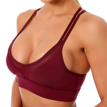 Lade das Bild in den Galerie-Viewer, Kaminsky Women Sport Bra Gathered Running Fitness Gym Shockproof Bra High Elasticity Breathable Sweat Tank Top Athletic Vest Itdinos
