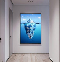 Lade das Bild in den Galerie-Viewer, Wall Art Canvas Painting Motivational Poster Success Quotes Ice Mountain Reflection Print Nordic Room Home Decoration Picture Itdinos
