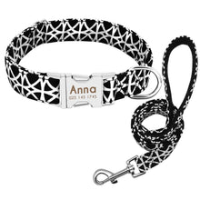 Load image into Gallery viewer, Dog Collar Custom Nylon Puppy Cat Dog Tag Collar Leash Pet Nameplate ID Collars Adjustable For Medium Large Dogs Itdinos
