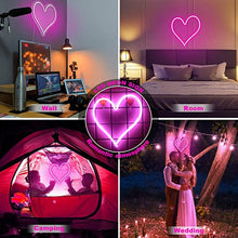 Lade das Bild in den Galerie-Viewer, 38cm Big Heart Shape Neon Sign Wall Hanging Light for Wedding Bedroom Home Party USB Powered Valentine&#39;s Day Christmas Decor Itdinos
