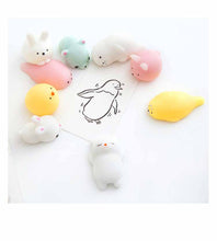 Load image into Gallery viewer, Cat Phone Accessories Kawaii Mini Soft Silicone  Animals Hand Squeeze Toys Funny Chick Polar Bear Rabbit
