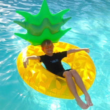 Lade das Bild in den Galerie-Viewer, Giant Inflatable Pineapple Pool Float Summer Swimming Ring Pool Float Inner Tube Outdoor Beach Party Play Pool Water Fun Toy for Itdinos
